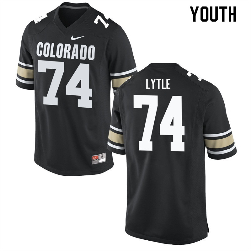 Youth #74 Chance Lytle Colorado Buffaloes College Football Jerseys Sale-Home Black - Click Image to Close